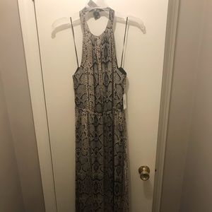 Jessica Simpson snake skin halter maxi dress
